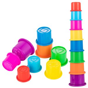 Stacking cups, also known as sport stacking or speed stacking, is a sport where players quickly assemble and disassemble cups into pyramid sequences